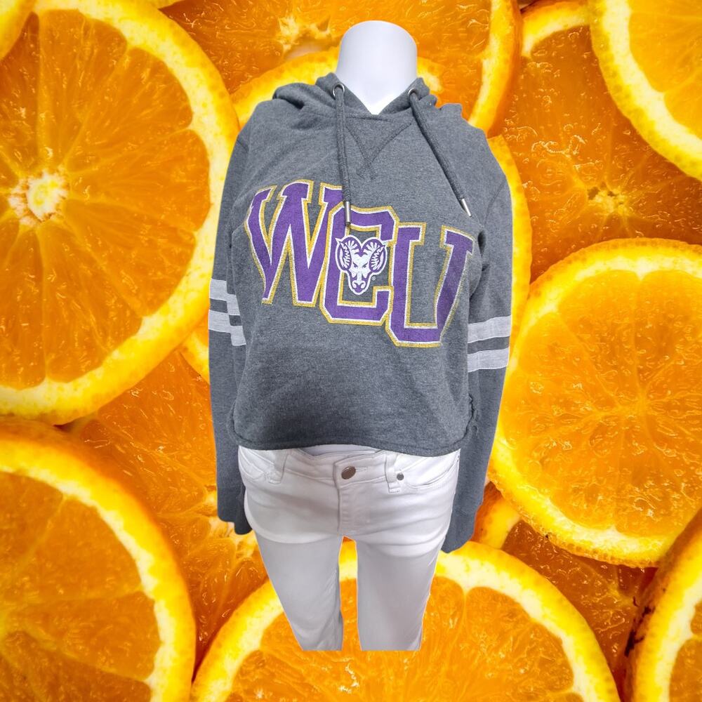 campdavid Women's Western Carolina University Hooded Cropped Sweatshirt Size M‎